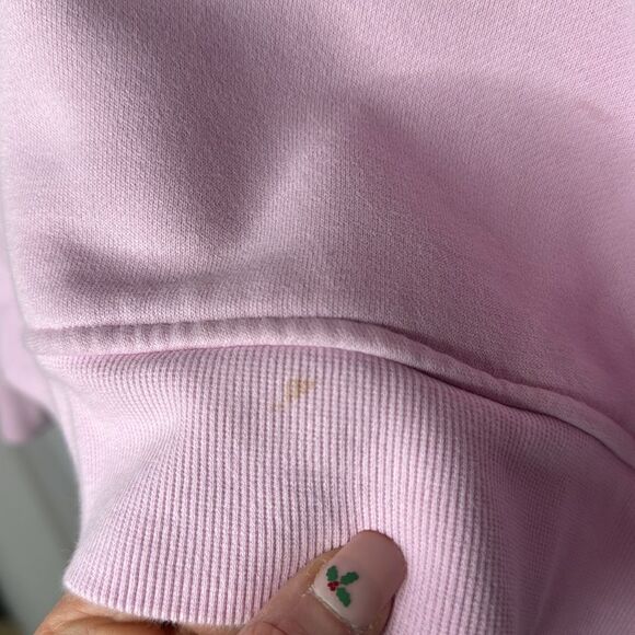 Lululemon Cropped Half Zip Scuba Hoodie Sweatshirt In Strawberry Milkshake. M/L. - Picture 9 of 10